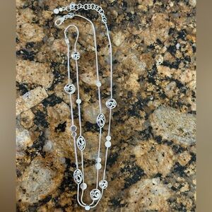 Brighton Silver Long Necklace with Intricate Design